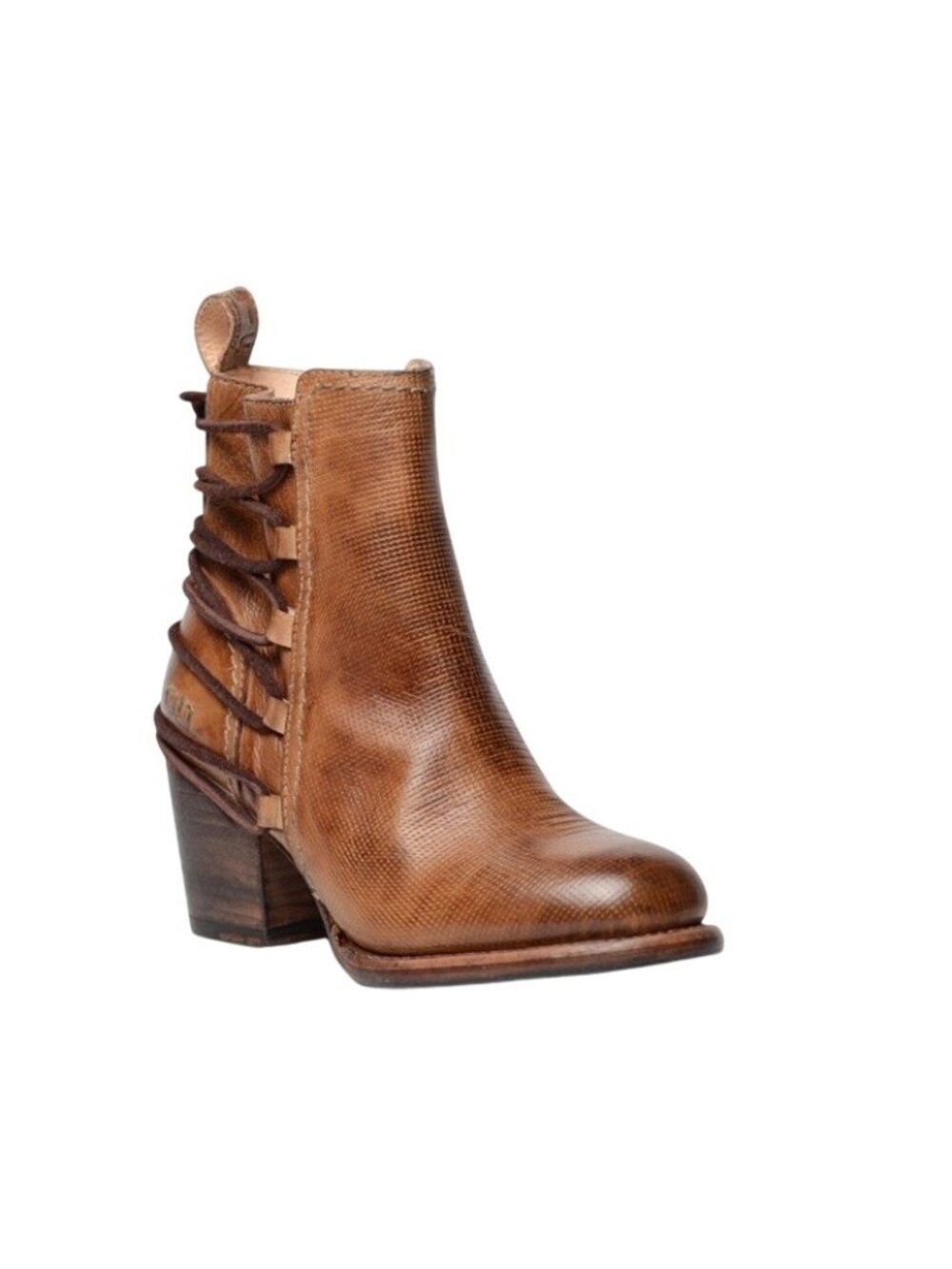 Bed Stu COBBLER BLAIRE Women Sz 9 Distressed Lace Zip Brown Leather Boots Bootie